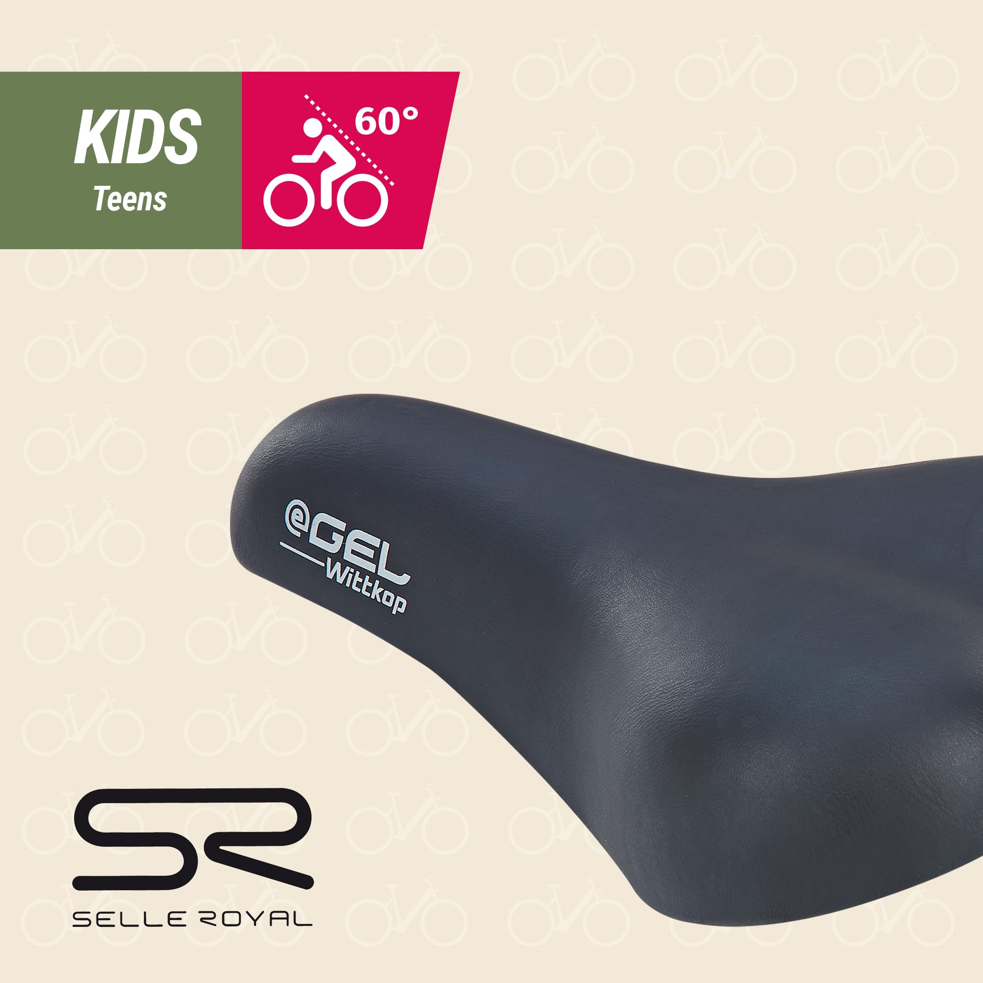 Prophete Fahrradsattel, Kinder und Jugendsattel, mit Geleinlage und Vollschaumpolsterung