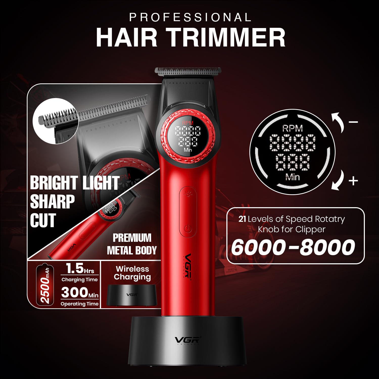 VGR V-977 & V-377 Professional Barber Series Trimmer & Shaver