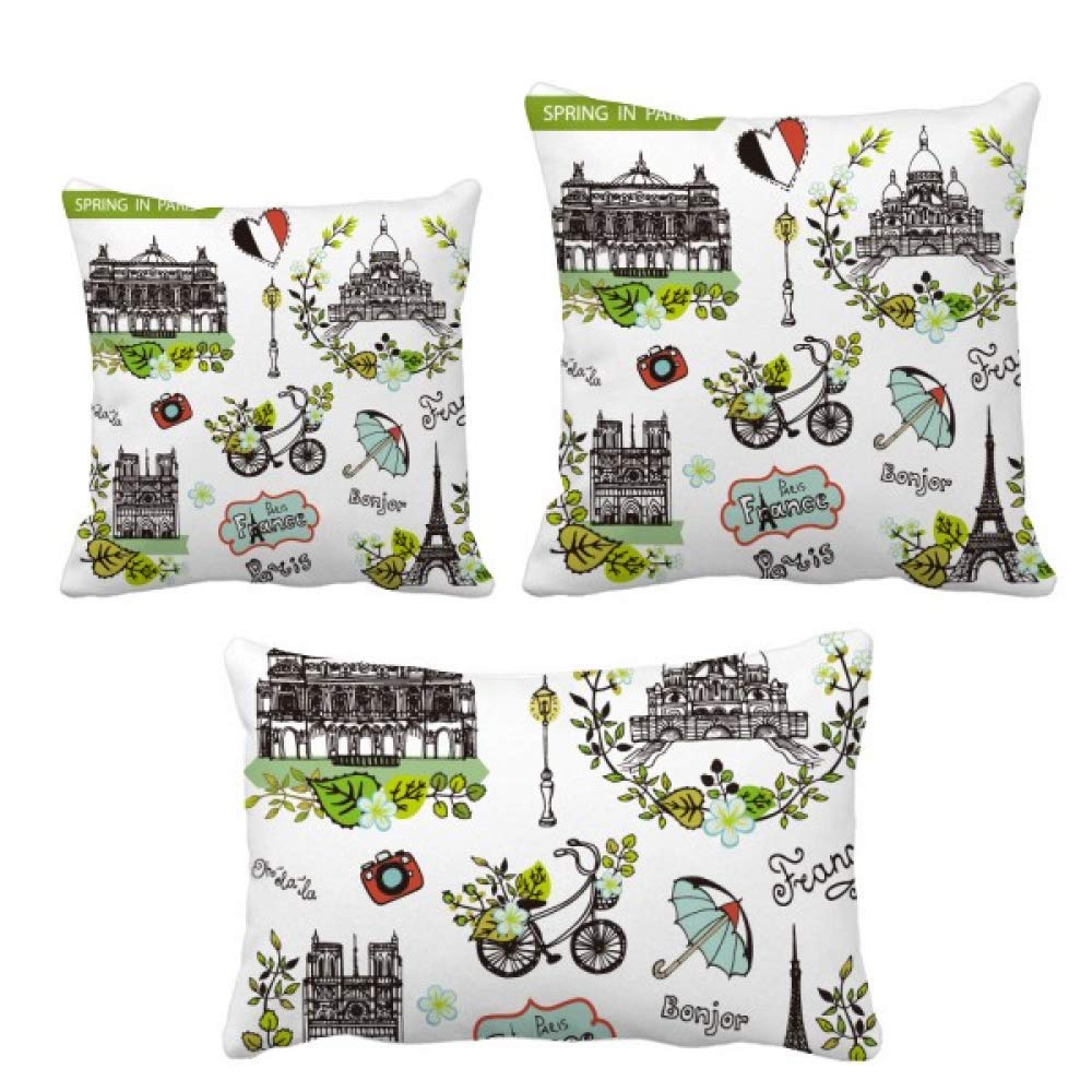 Coussin de décoration maison Paris motif graffiti pour canapé de salon