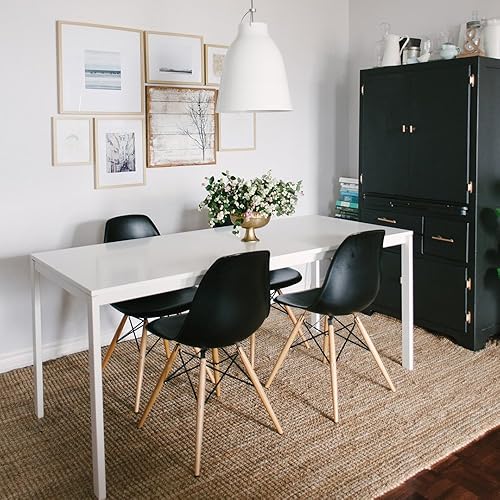 Miniatura 2 de Furmax Silla de comedor de estilo moderno, silla DSW moderna de mediados de siglo, silla de plástico Shell Lounge para cocina, comedor, dormitorio,