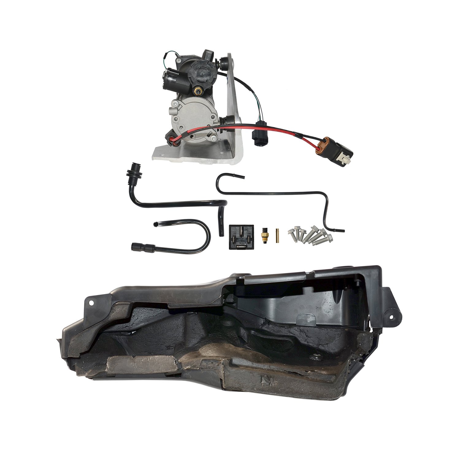 Bisenya LR023964 AMK Style Compresseur de suspension d'air et housses - Compatible avec Dis-covery 2005-2009 LR3, 2010-2014 LR4, Ran-ge Ro-ver Sport 2006-2013 LR044360 LR045251