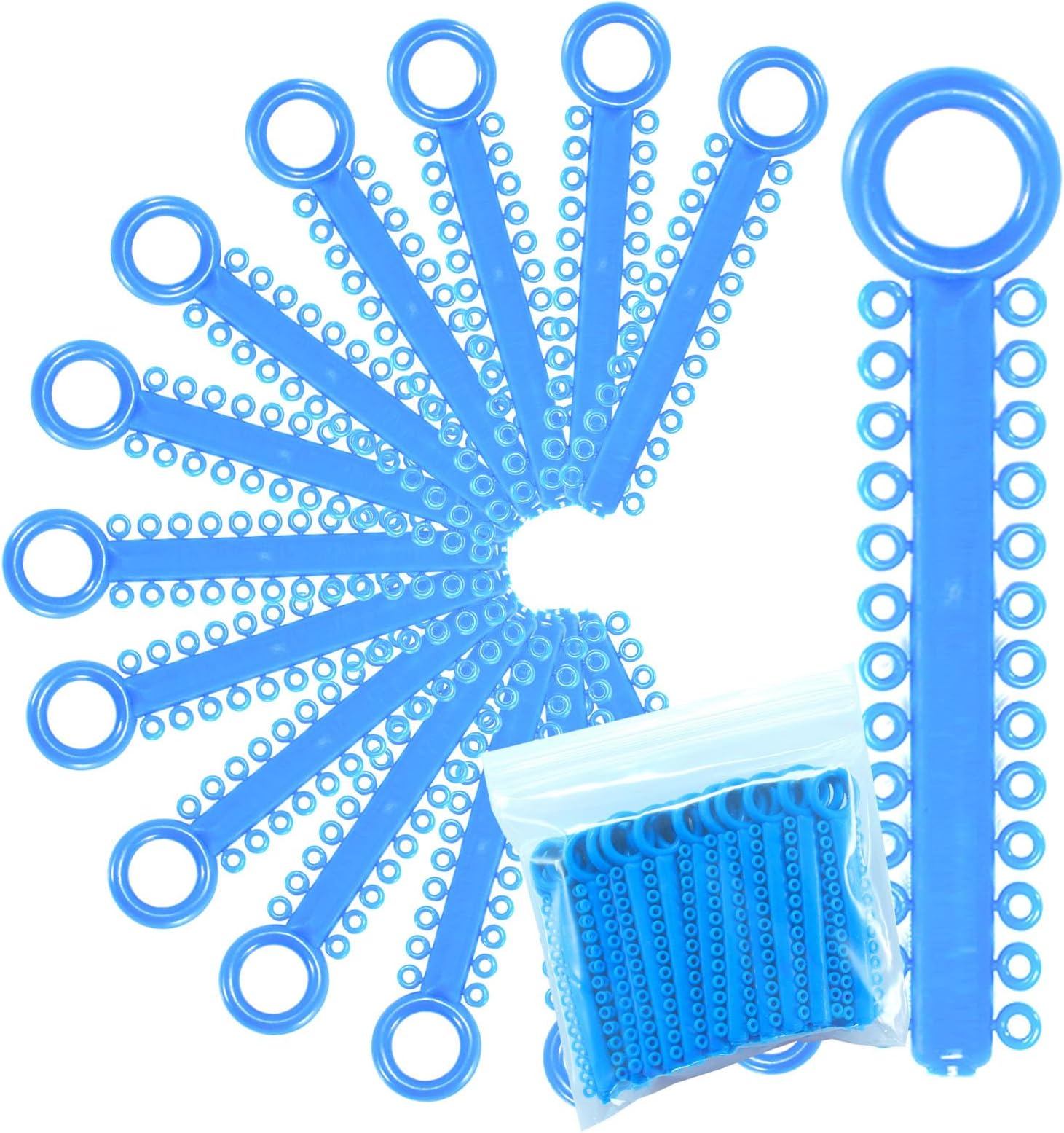 1040 Power Sticks Ligature Ties Orthodontic Ligature O-Ties, Elastic Ligature Bands, Elastic ties O-Rings Elastic Bands for Braces 26 ties on each stick (Baby Blue)