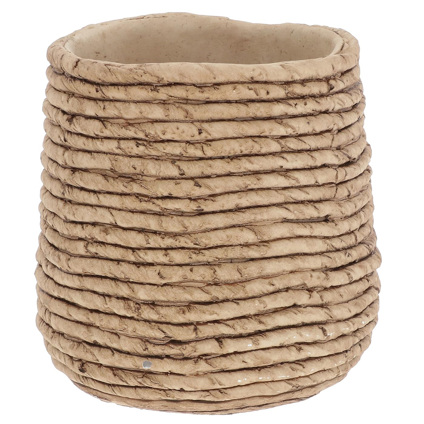 Shudehill Giftware Stone Weave Planter Two Tone, Single Colour, Different designs and More (Coiled, Small)
