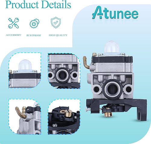 Miniatura 5 de Carburador GX35 para Honda GX35 HHT35 HHT35S de 4 tiempos con cubierta de filtro de aire, junta de carburador, línea de combustible, reemplazo