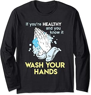 Lávate las manos Wash Your Hands Divertido lavado de manos Manga Larga
