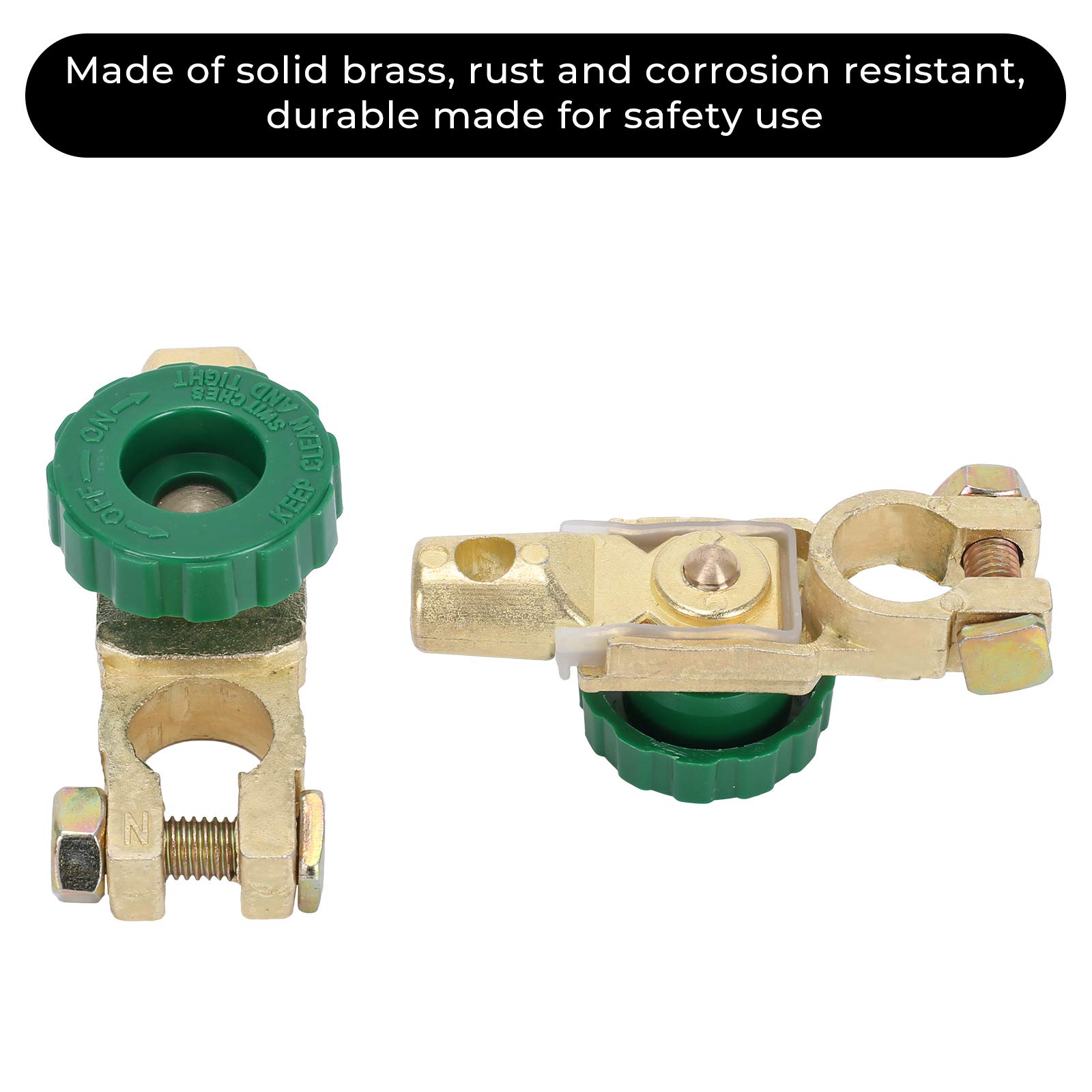 Lot 2 Cosses Batterie OROK – 50 Mm², Laiton Double Serrage, 12V, Véhicules Diesel Légers, Fusibles Auto
