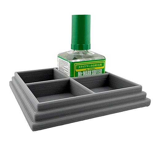 Miniatura 3 de Jeff Did It Paint Bottle Holder - Holds 4 Bottles Compatible with Mr. Hobby Square Bottles with Rubber Feet Anti-Tip Anti Slip Design - 3D Printed