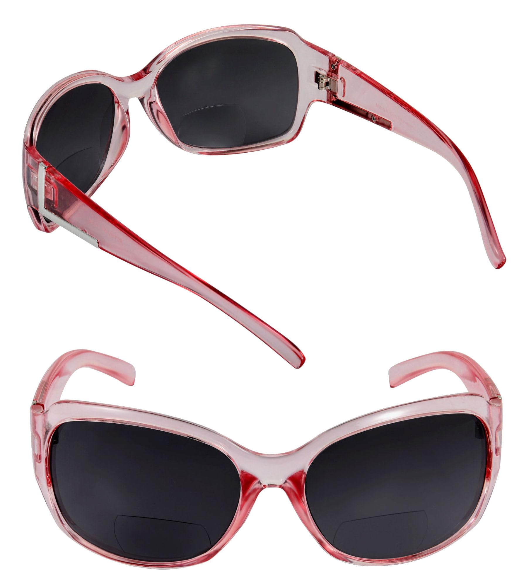 Mass Vision Bifocal Sunglasses 'The Fashionista' Women's Designer Outdoor Reading Glasses with UV400 Protection (2 Pack)