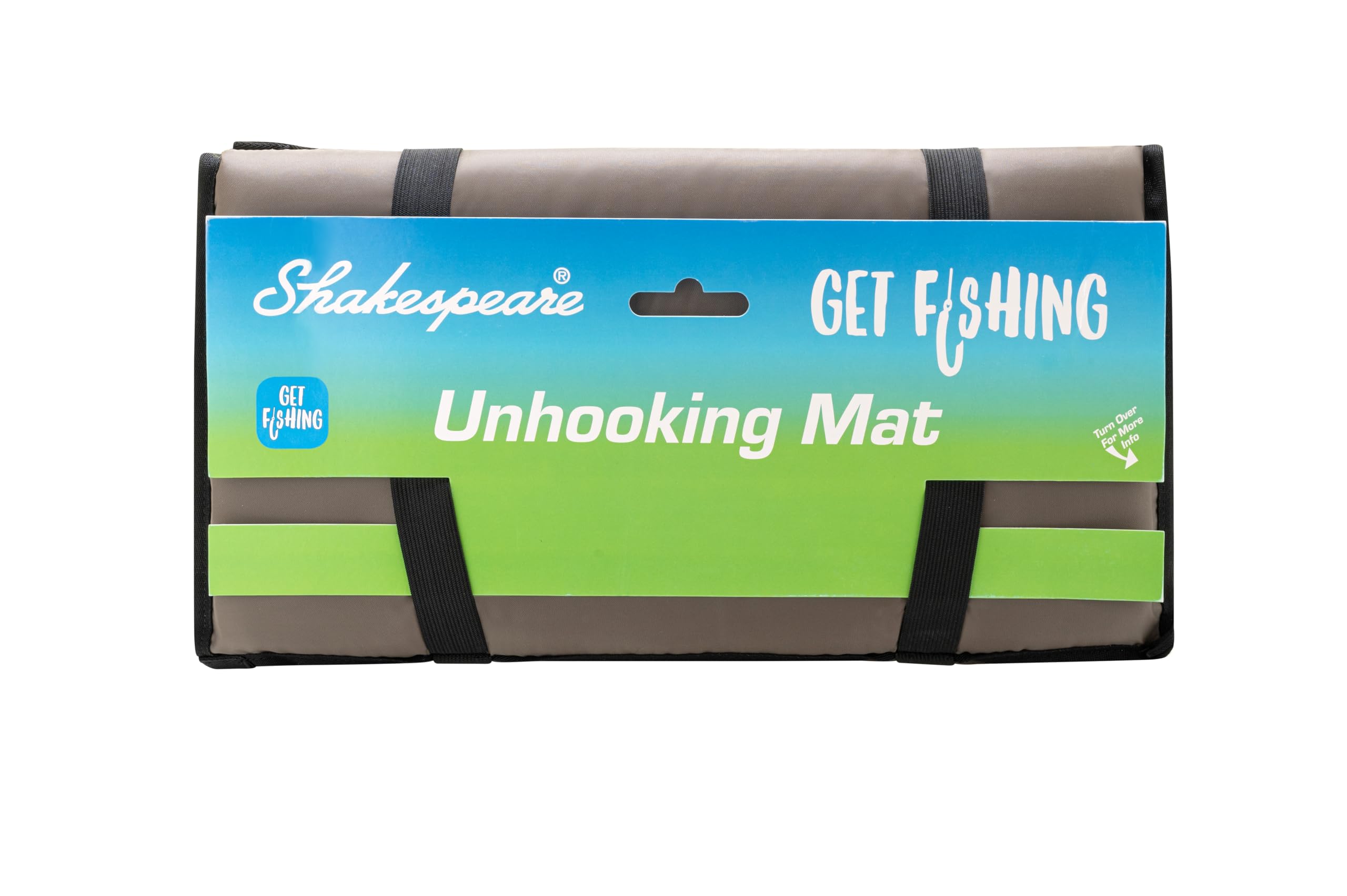 Shakespeare Get Fishing Unhooking Mat, Lightweight Foldable Design, Quick-Dry Fabric, Essential Fish Care Accessory for Anglers, In Partnership with Angling Trust, Ideal for Catch and Release, Green