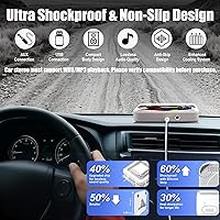 Vista 4 de Reproductor de CD portátil externo para coche, reproductor de CD de coche Plug and Play con puerto USB, puerto AUX, reproductor USB universal