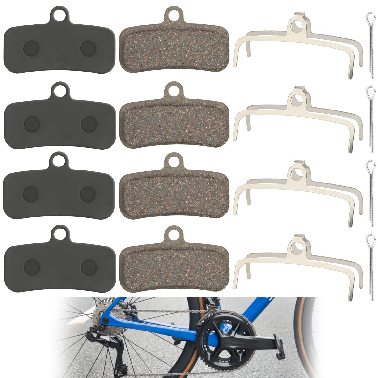 4 Paia di Pastiglie Freni Performance Pastiglie Freni a Disco per Bicicletta Compatibili con Shimano D02S D03S Saint BR-MT420 SLX M8120 M7120 M6120 M8020 M820 M810 M640 MT520 MT420 TAIWAN QUADIEM