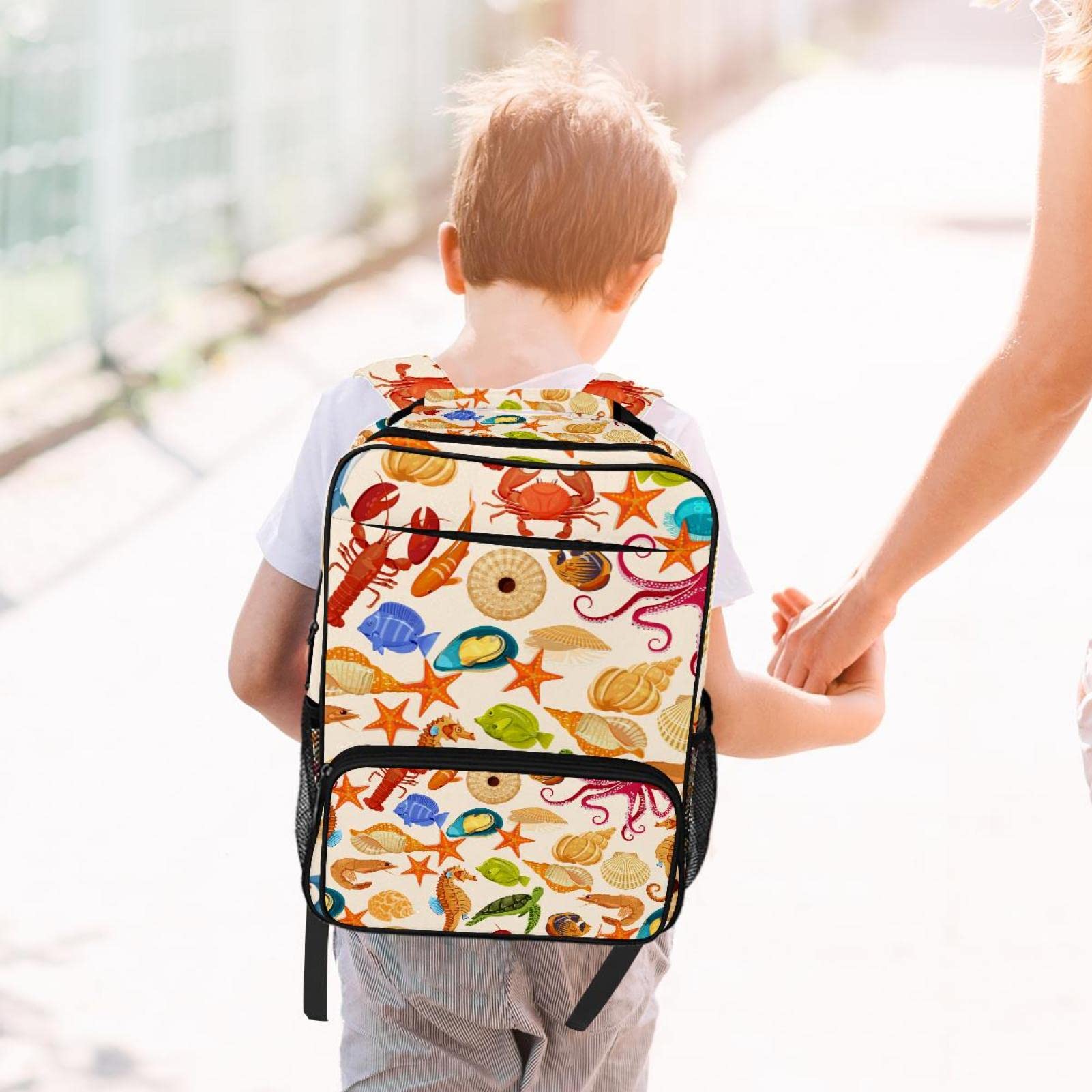 Wytrzymały plecak studenci torba na książki do podróży szkoły na kemping miłośnik muzyki dinozaur moda, Wielokolorowy6