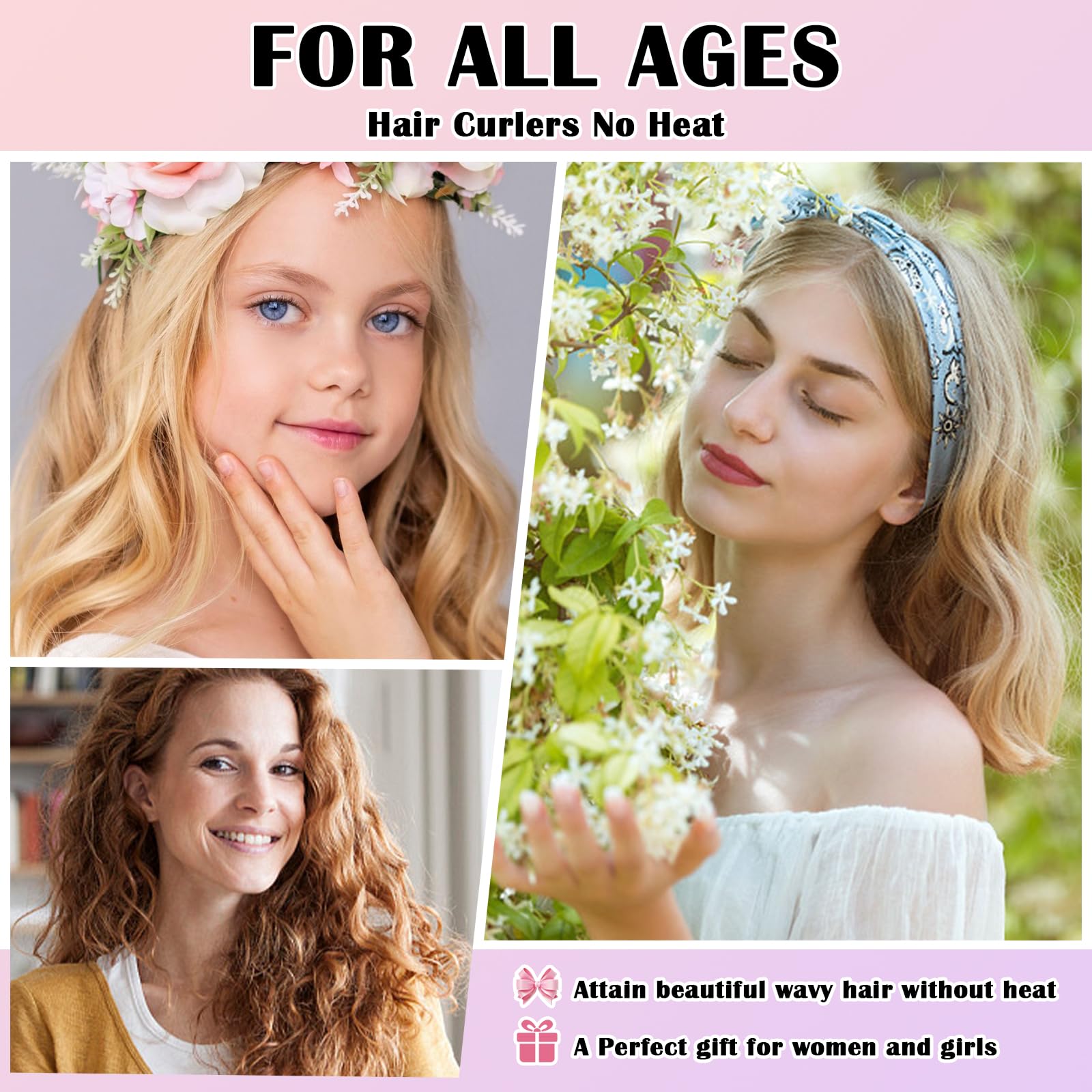 Baolivi Heatless Curlers Headband Hair Curlers No Heat - Image 4