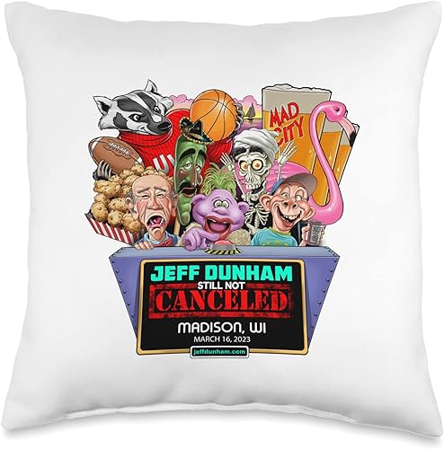 Miniatura 5 de JEFF DUNHAM Madison, WI (2023) - Almohada de 18 x 18 pulgadas, multicolor