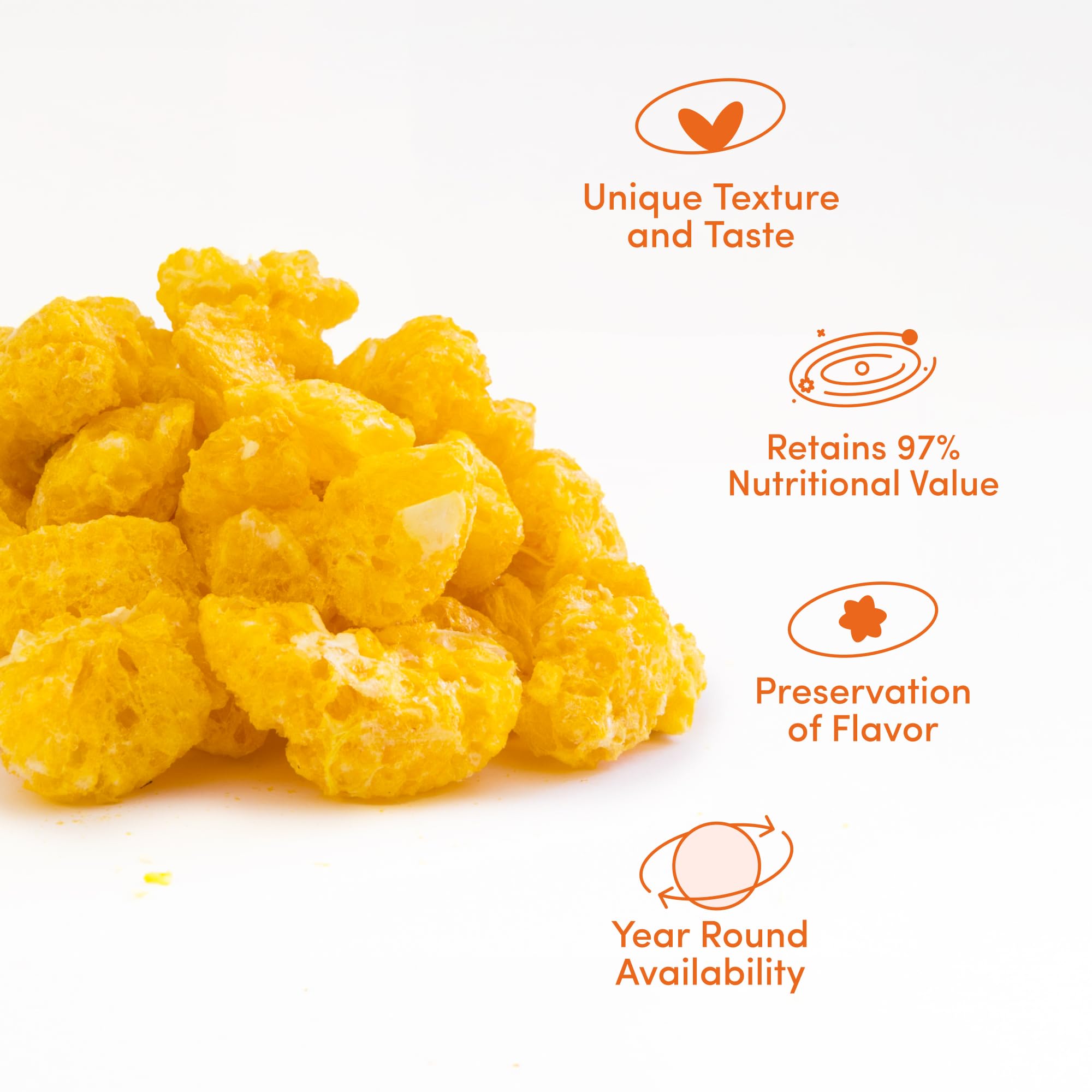 Claros Farm Organic Freeze-Dried Tangerines (25g) – Single-Ingredient, Resealable Dried Fruit Snacks w/No Sugar Added – Vegan, Gluten-Free, & Organic Fruit Snacks for Kids, Travel, & Baking