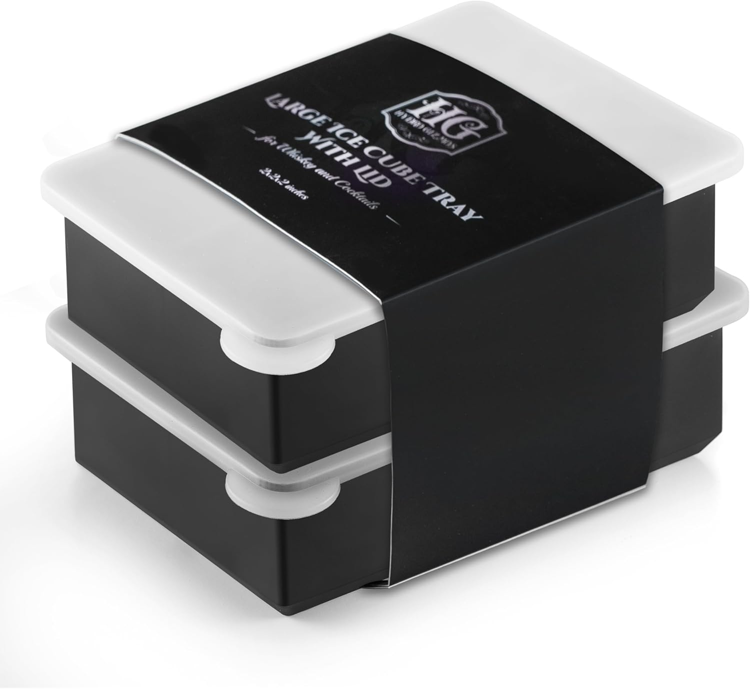 Big Ice Cubes For Whiskey Glasses Decanter Set - Set Of 2 Ice Cube Trays With Lids - Easy Release Freezer Mold - Image 7