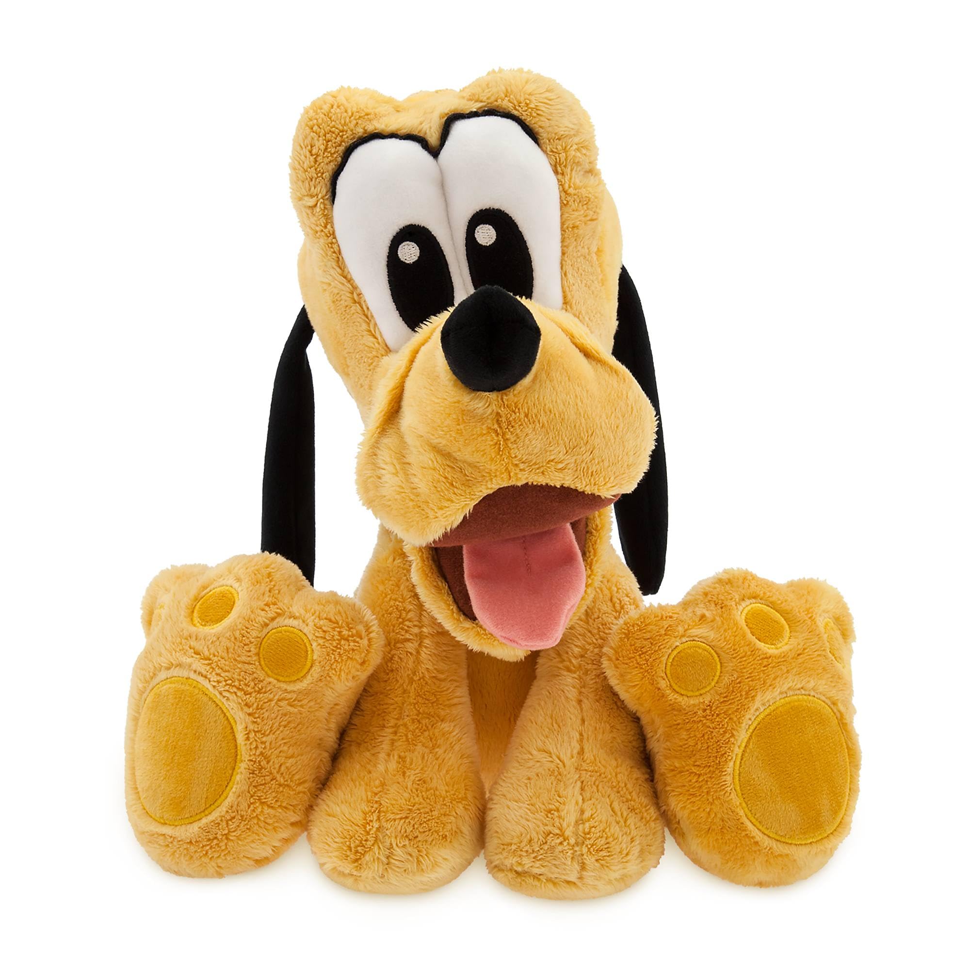 Disney Store Official Pluto Big Feet Plush, 22cm / 9", Cuddly Dog Soft Toy, Suitable for 0+