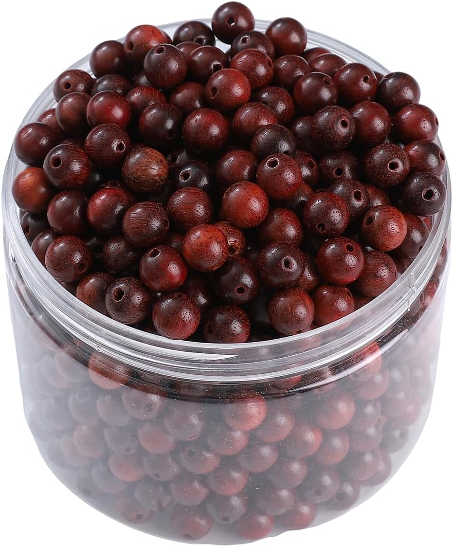 Natural Blood Sandalwood Beads 8mm Round Rosewood Beads for DIY Mala Prayer Necklace Bracelet Making 3.5oz - Image 5