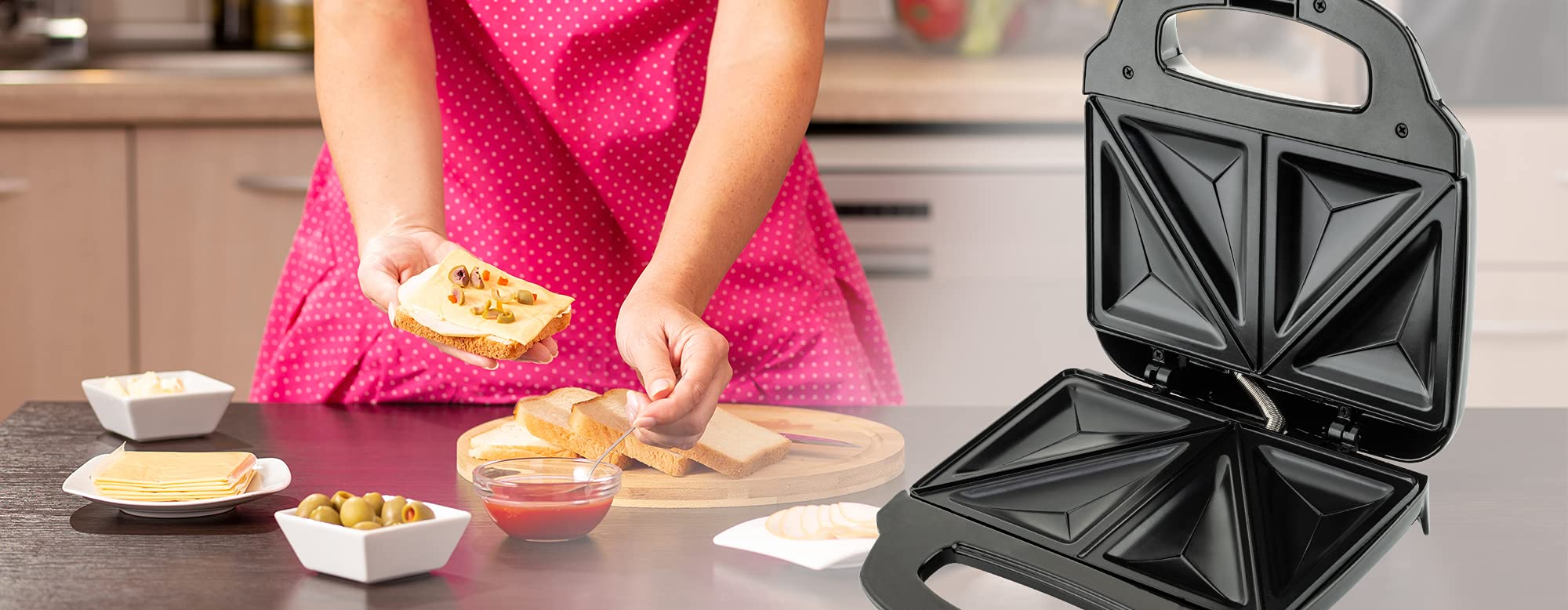 ETA Campo Sandwichera 750W Negro