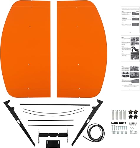 Miniatura 8 de ECOTRIC Toldo para tractor, color naranja, compatible con todos los tractores ROPS de 48-38 pulgadas x 48-38 pulgadas equipados con un ROPS de 2 x 2