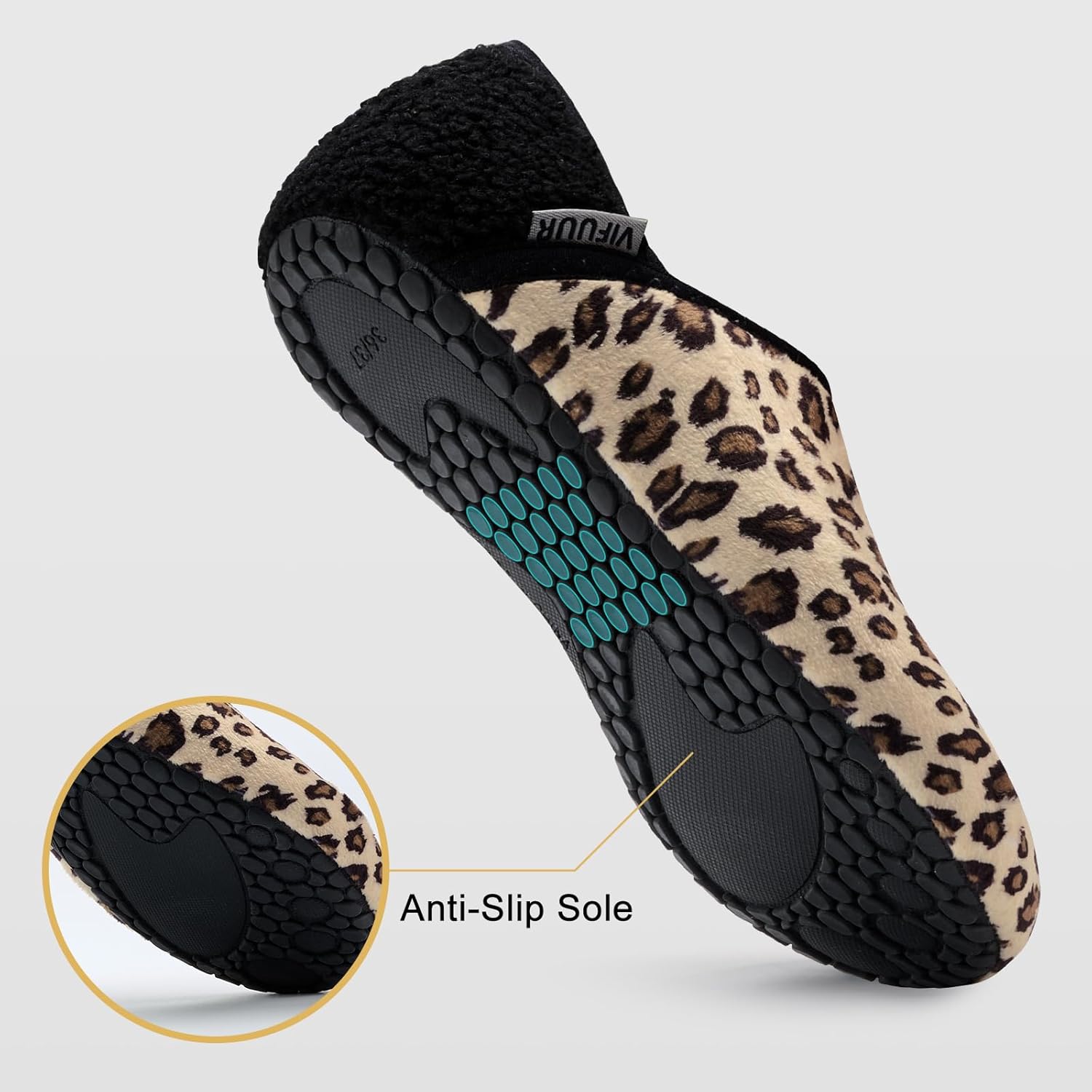 VIFUUR House Slippers for Women Men Slip on Indoor Barefoot Slipper Socks Fuzzy Cozy Sock Shoes for Home Bedroom Travel - Image 4