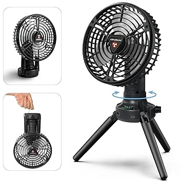 Desk Fan, Small Table Fan Air Cooler, Portable Rechargeable Quiet Fan