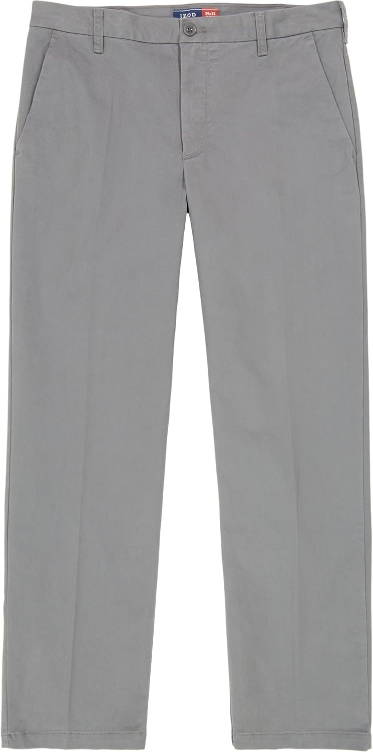 Izod Mens Performance Stretch Classic Fit Flat Front Chino Pant - Image 5