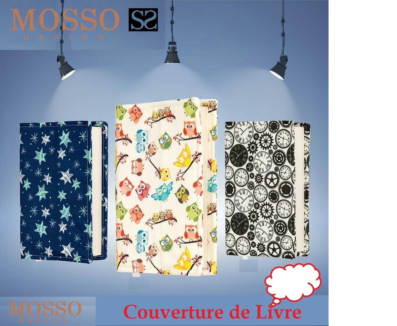 Copertina Libro MOSSO - Tessuto Lavabile Impermeabile, Design Cactus XL - Foto 7