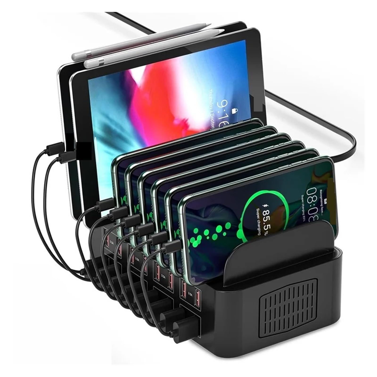 Caricatore Multi USB Universale Da 150 W Supporto For Tablet Con Stazione Di Ricarica A 16 Porte Capacità Di Ricarica Rapida