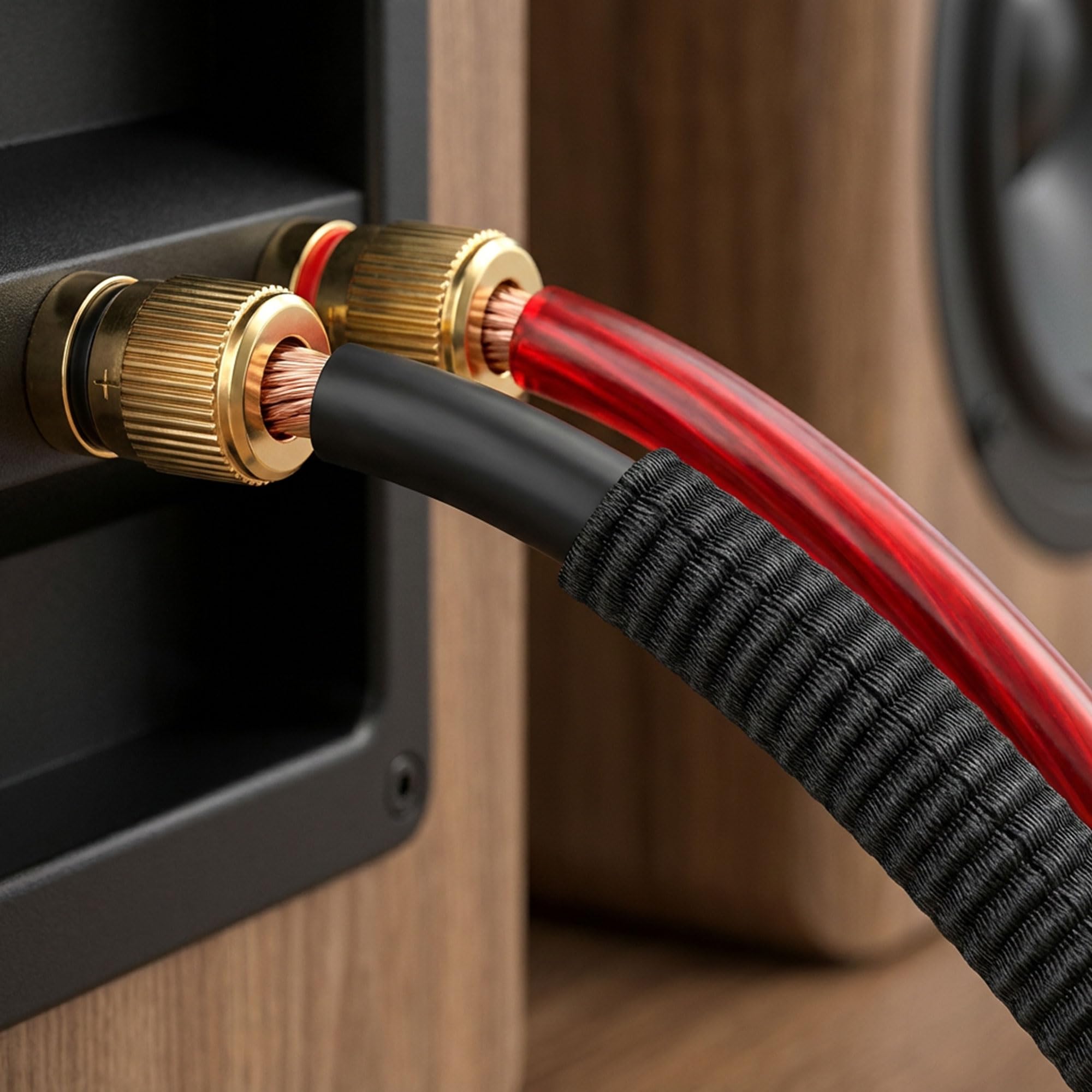 CCA-Batteriekabel, 0 Gauge, für Kfz-Stromerdung, Auto-Audio, Wohnmobil, Verstärker-Kabelset, je 7,9 m, schwarz/rot mit 1,5 m Kabelhülsen (7,8 m schwarz + 7,8 m rot + 1,5 m Kabelhülsen, 1/0 Gauge Draht