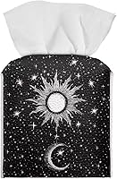 Vista 8 de Caja de pañuelos de jirafa de girasol, soporte cuadrado de pañuelos para baño, soporte de papel higiénico, accesorios de escritorio, organizador