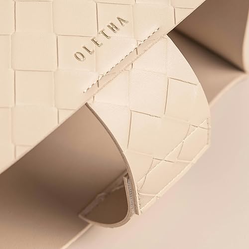 Miniatura 4 de OLETHA Funda para caja de pañuelos rectangular estética, caja plana mediana rectangular, tejido texturizado, color gris pardo claro