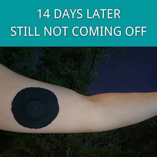 Miniatura 5 de Paquete de 20 parches de sensor compatibles con Freestyle Libre de 2 y 14 días, color azul, sin látex, parche CGM negro y bonitas cubiertas CGM