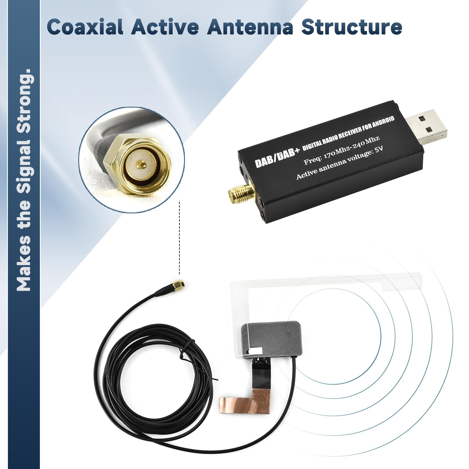 Hikity Kit DAB/DAB Car Kit Récepteur d'antenne radio Hikity Kit DAB/DAB Car Kit Récepteur d'antenne radio