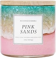 Vista 1 de Candle Coastal Breeze - Vela perfumada, cera de soja natural con 3 mechas de vela grande, hasta 40 horas de tiempo de combustión, velas de 14 onzas