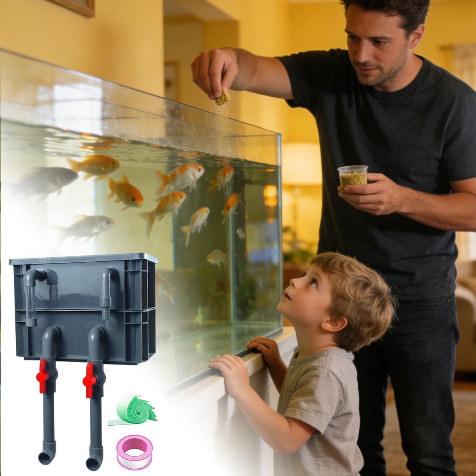 Aquarium-Filterbox – langlasting Multifunctional Filtration Supplies | External Fish Tank Filter | Aquarium Filtration Zirkulation System für Saltwater Home Indoor Bedroom Office