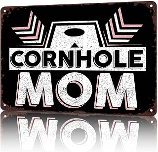 Cornhole Mom Metal Sign 8 x 12 Inch