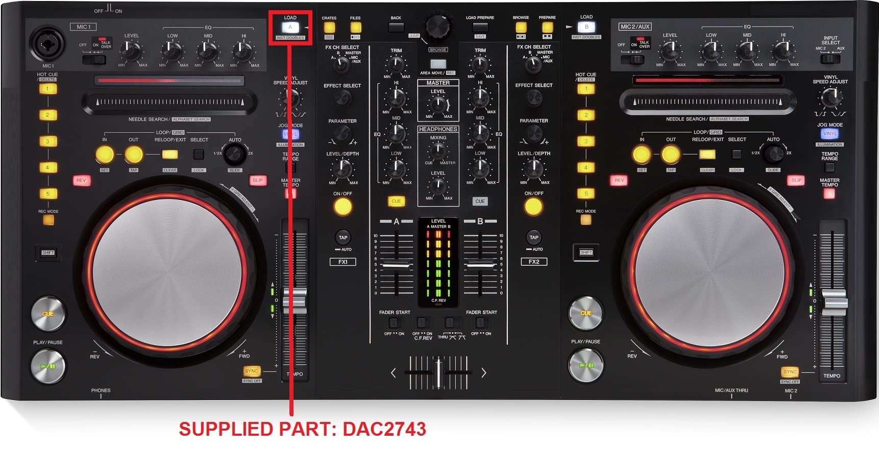 Load A Button Inst. Doubles Compatible With Pioneer DJ Controller