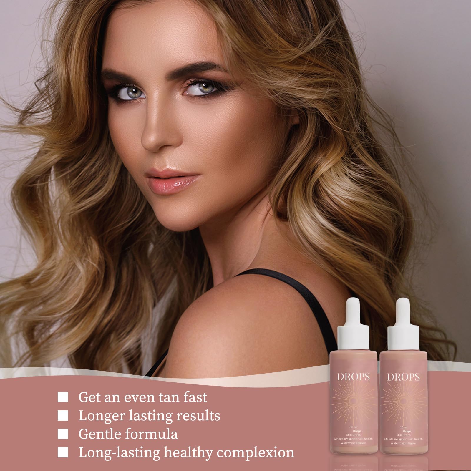 Liameph 2 PCS Sunless Tanning Drops,Drops to Naturally Boost Melanin,Natural Tanning Dro-ps,Nourishing Tan Dr-ops,Enhance Natural Skin Tone,Protect from Sun Damage - Image 3