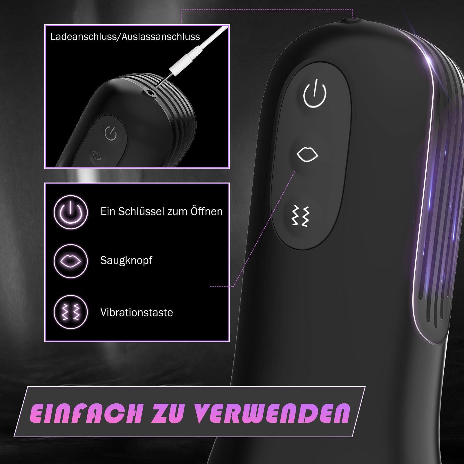 Sex Spielzeug für die Männer, Elektrischer Masturbator Cup 10 Vibration Masturbieren für Männer mit 5 Saugmodi Solo Sex Toys Taschenmuschi Penis Masturbatoren mit 3D Realistischer Vagina Pussy