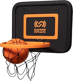 Indoor Over the Door Basketball Hoop | Premium Foam Ball, Noise Dampening Rim & Soft Backboard, Kids Toys & Games, Gift for Teen Boys & Girls, 6+ Year Olds