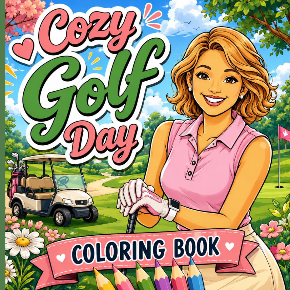 Cozy Golf Day: 40 Adorable Golf Coloring Pages Filled with Clubhouse Fun and Charming Adventures (Girly Cozy Day)