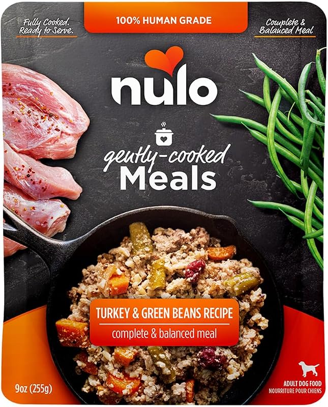 Nulo, Gently Cooked Meals Turkey & Green Beans Recipe Adult Dog Food, 9 Ounce