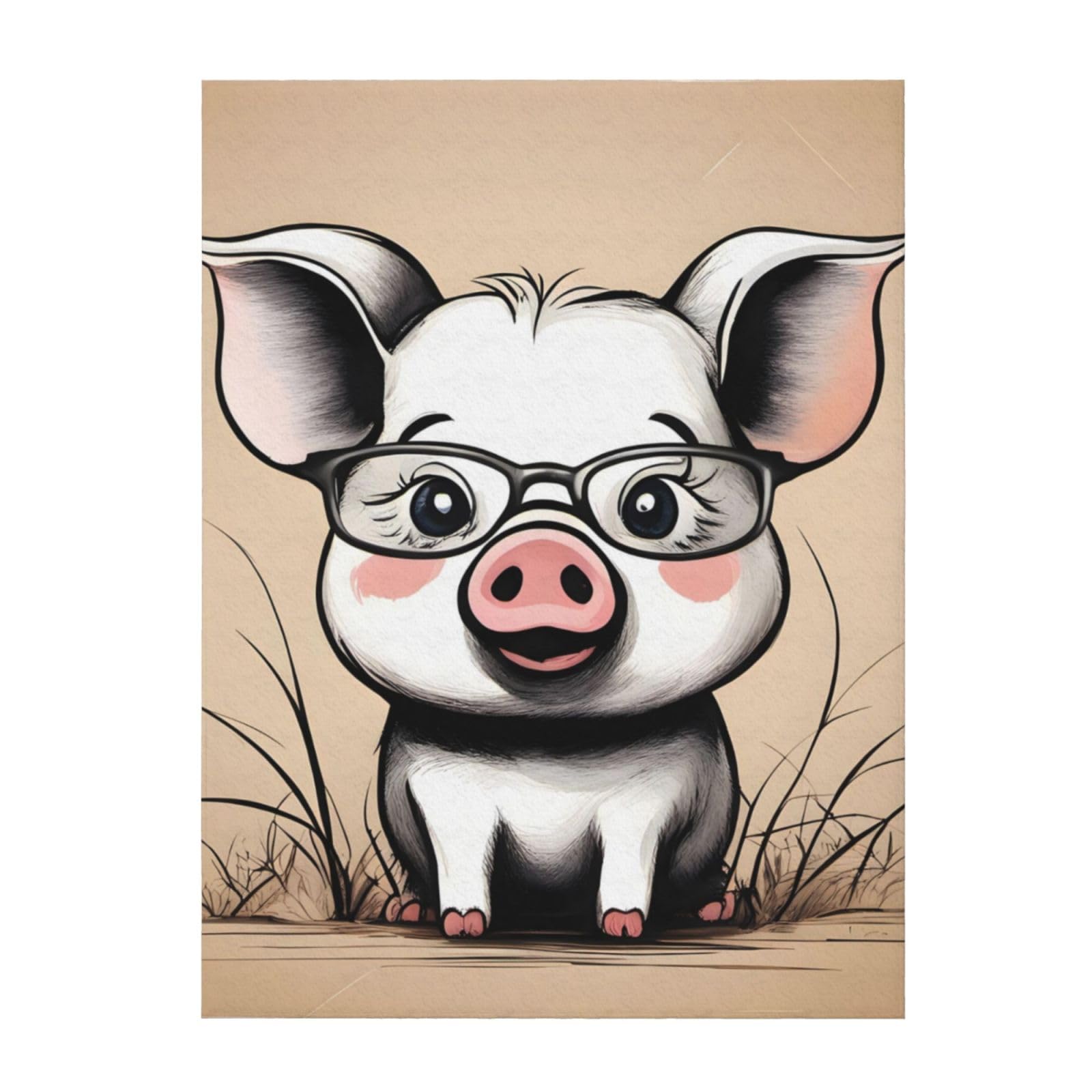 Couverture amusante cochon plaid lit canapé 150x130