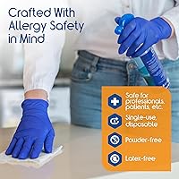 Vista 4 de Inspire Cobalt Blue Nitrile Disposable Gloves 4.5 Nitrile Safety Medical Exam Cooking Cleaning Disposable Gloves