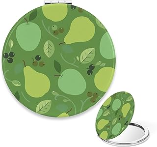 Compact Mirror for Purse, Green Fruit Small V...