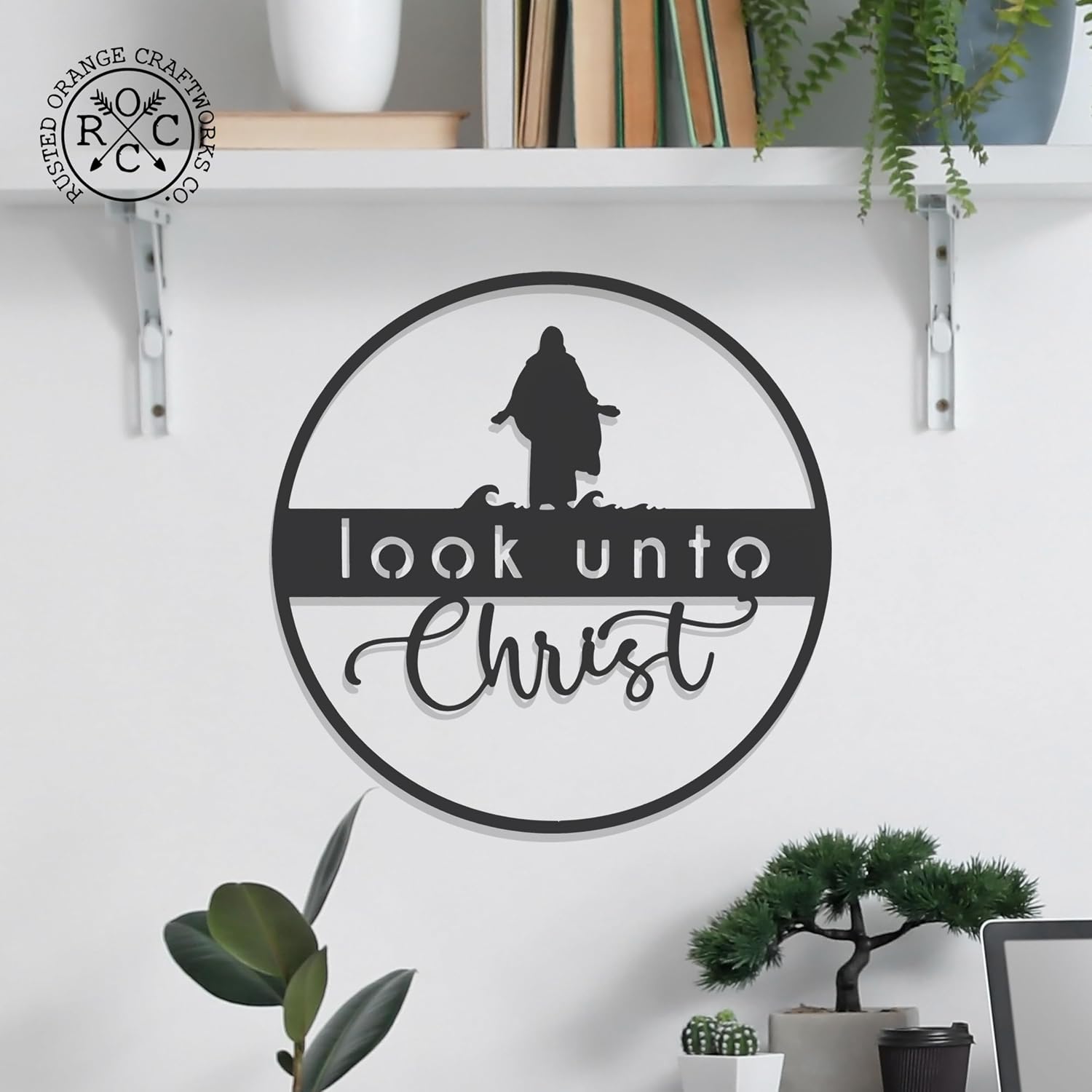 Look Unto Christ - Christian Youth Theme - Gifts for Young Women and Young Men (Ornament - 4" 25 pck) - Missionary Gifts Christian Christmas Decorations Christian Ornaments for Christmas Tree Jesus