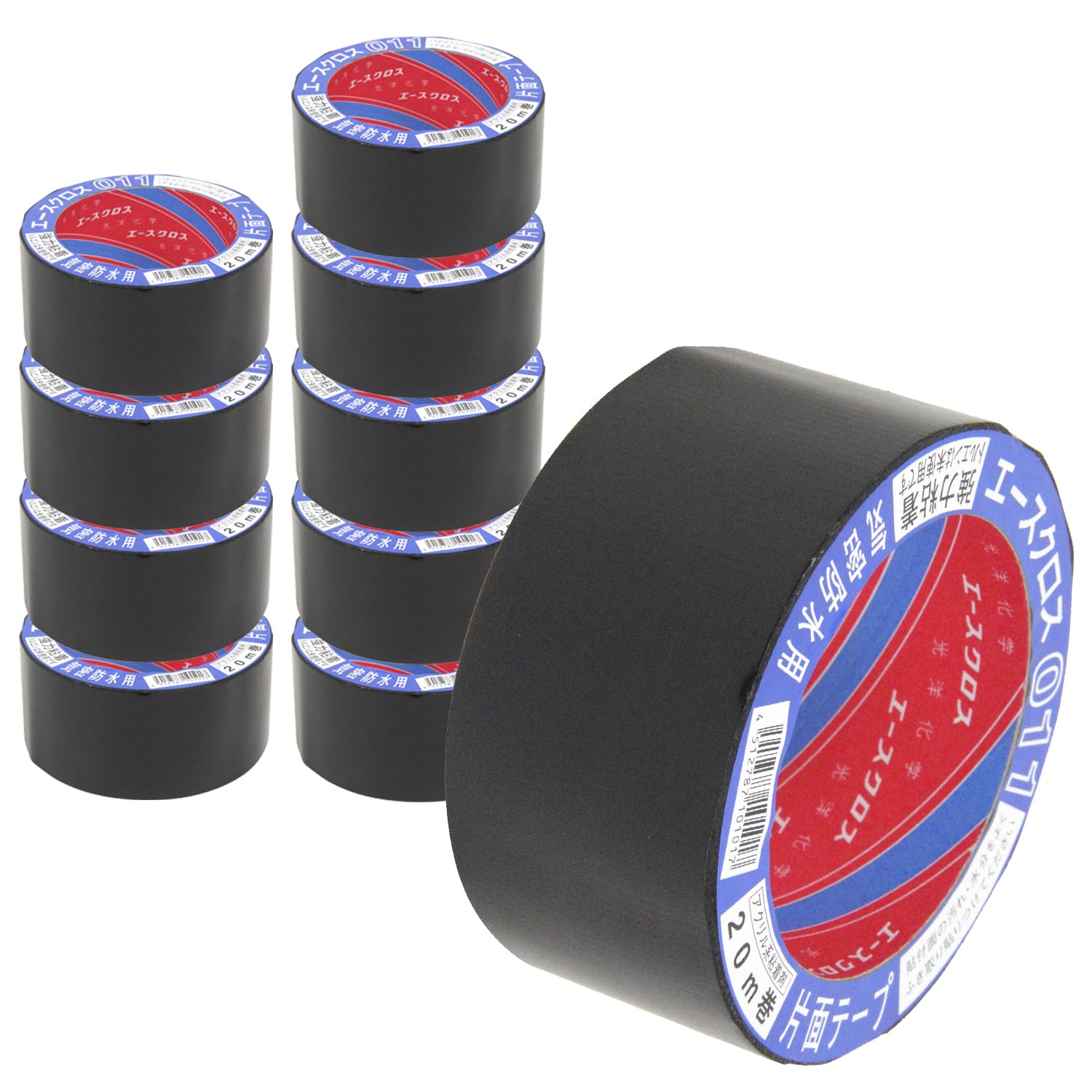 光洋化学 片面気密防水テープ エースクロス011 (黒) 50mm×20m1ケース(30巻