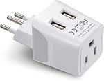 Ceptics 6 in 1 International Power Adapter with PD 140W USB-C, 1x USB-A, 3X Type C, Universal Input and 1x USA/JP Input with Type A, C, G, I Plug outlets for Global Travel – CE & RoHS Certified