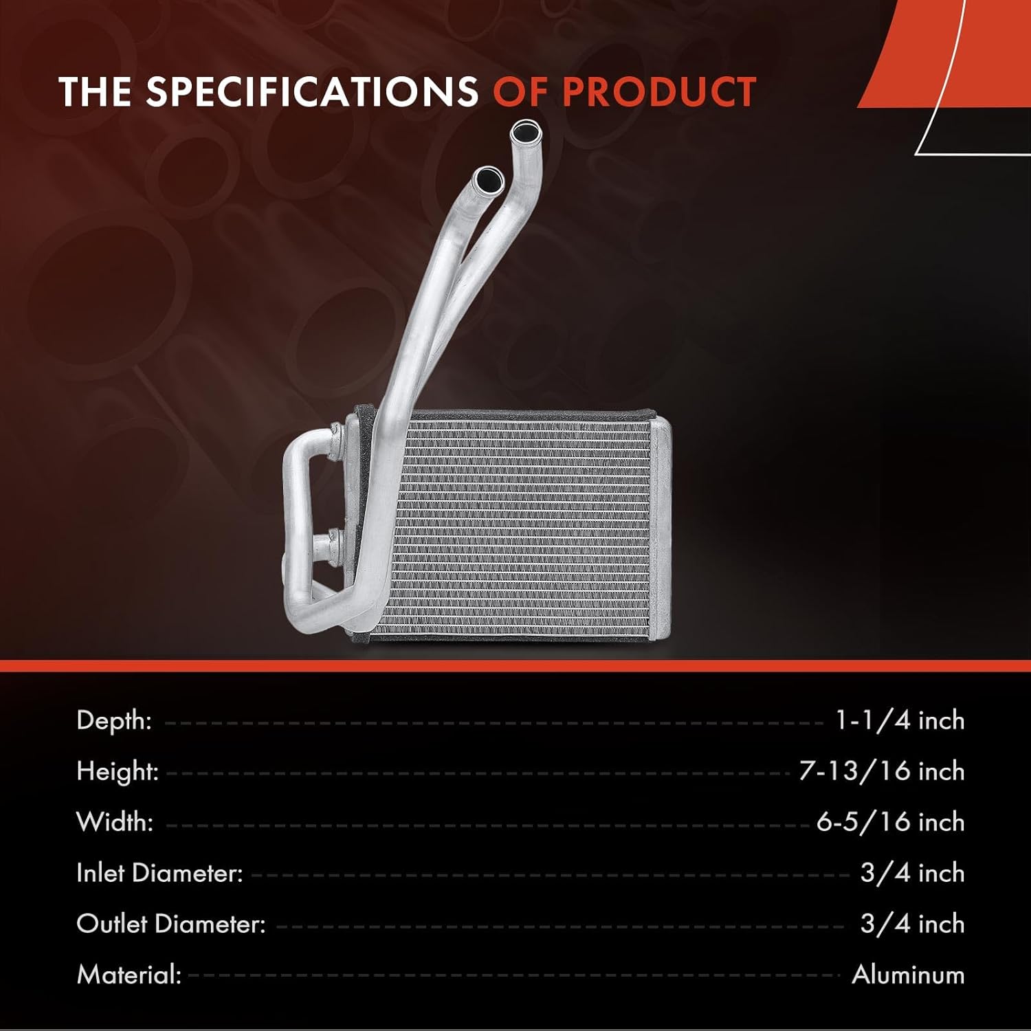 A-Premium HVAC Heater Core Compatible with Nissan Models - Murano 2003 2004 2005 2006 2007 3.5L - Replaces 27140CA000